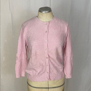 Grace Elements Pink Women's Cardigan Size Medium Petite
